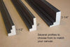 Our profiles fit canvas depths up to 2" (see the bottom of this page for help choosing which frame you need)