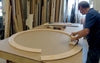 Starting to assemble a segmented round strainer frame from UCS