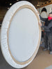 Starting with raw canvas allows for smooth sides with no unsightly pleating even on the 1-½" depth of this round canvas